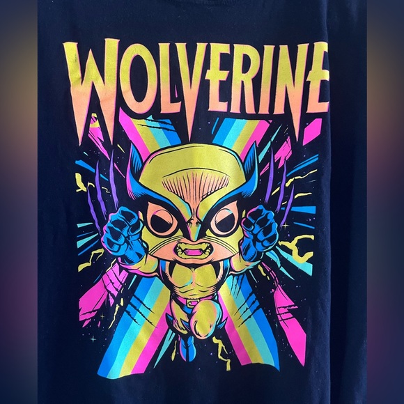 🚫SOLD -Funko POP X-Men Black Light Wolverine T Shirt X-Large Men’s - Picture 2 of 3